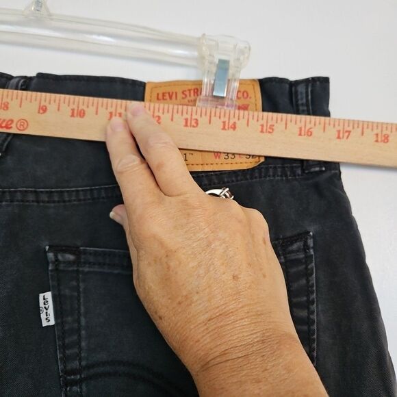 Levi's Men's 511 White Tab‎ Stretch Jean, Black, 33x32, Some Fading GUC - Picture 4 of 14